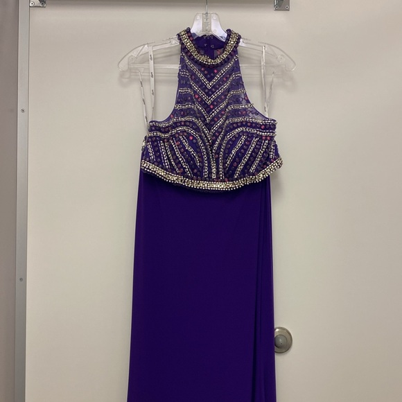 Two-Piece Purple Dress - Picture 3 of 4